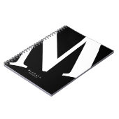 Groot Initiaal | Moderne typografie | Zwart Notitieboek (Linkerzijde)