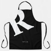 Groot Initiaal | Moderne typografie | Zwart Schort (Voorkant)