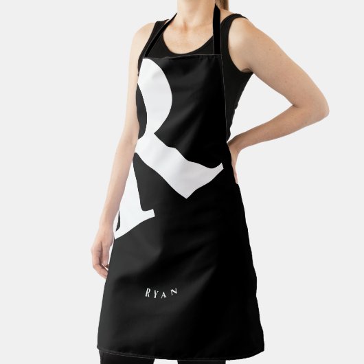 Groot Initiaal | Moderne typografie | Zwart Schort (Insitu)