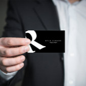 Groot Initiaal | Moderne typografie | Zwart Visitekaartje