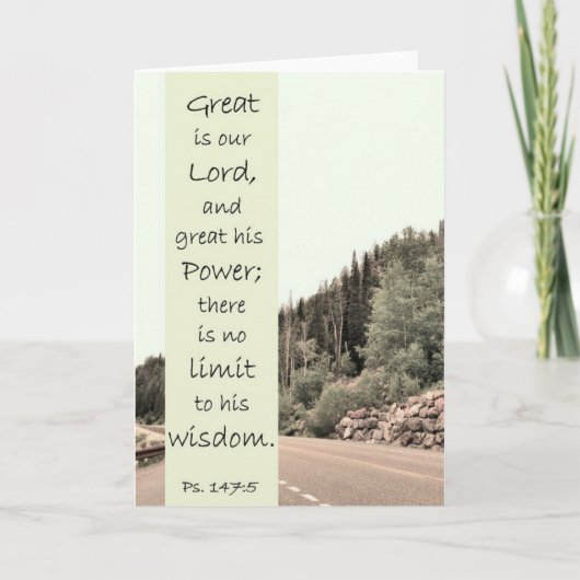 Groot is de Heer - Schriftkaart Kaart (Voorkant)