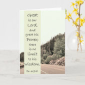 Groot is de Heer - Schriftkaart Kaart (Gele Bloem)