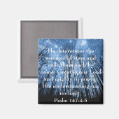 Groot is onze Heer bijbel vers Psalmen Magneet (Voorkant / Achterkant)