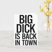 Groot is terug in de stad Grappige humor sarcasme Kaart (Gele Bloem)