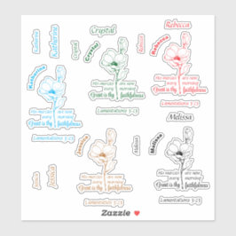 Groot is uw trouw Gepersonaliseerde Naam Set Sticker