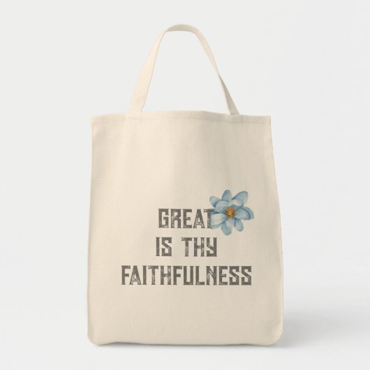 Groot is uw trouw hymne Canvas tas (Voorkant)