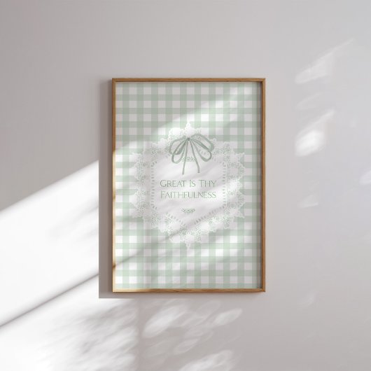 Groot Is Uw Trouw Hymne Muur Kunst poster