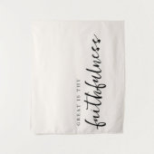 Groot is uw Trouw Minimalistische Typografie Wandkleed (Voorkant)