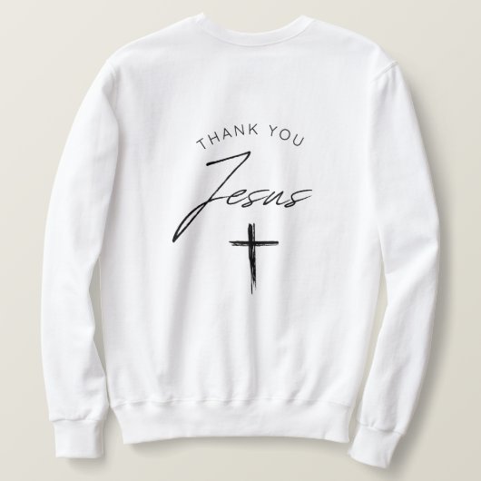Groot is uw trouw, Sweatshirts, Geloof Trui (Design achterkant)