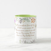 Groot is Uw Trouw Waterverf Bloemen Mok (Midden)