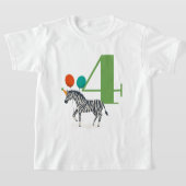 Groot Jaar Verjaardagsfeest Zebra T-shirt (Laagn)
