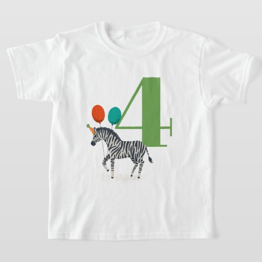 Groot Jaar Verjaardagsfeest Zebra T-shirt (Laagn)