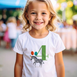 Groot Jaar Verjaardagsfeest Zebra T-shirt