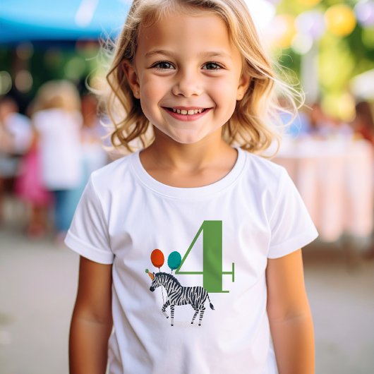 Groot Jaar Verjaardagsfeest Zebra T-shirt