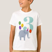Groot Jaar Verjaardagsfeestje Olifant T-shirt (Voorkant)