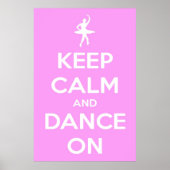 Groot kalm houden en dans op roze Poster (Voorkant)