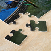 Groot Kanaal, water met gondalo-boten in de rij Legpuzzel (Zijkant)