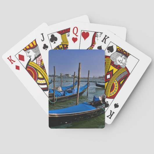 Groot Kanaal, water met gondalo-boten in de rij Pokerkaarten (Achterkant)