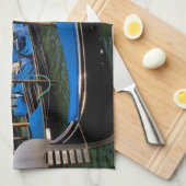 Groot Kanaal, water met gondalo-boten in de rij Theedoek (Quarter Fold)