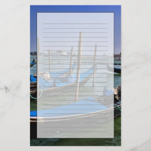 Groot Kanaal water met gondalo boten naast elkaar Briefpapier