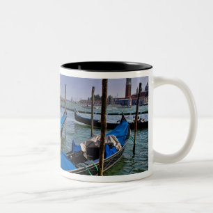 Groot Kanaal water met gondolo boten op een rij Tweekleurige Koffiemok