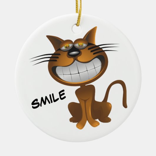 Groot Kat Keramisch Ornament (Voorkant)