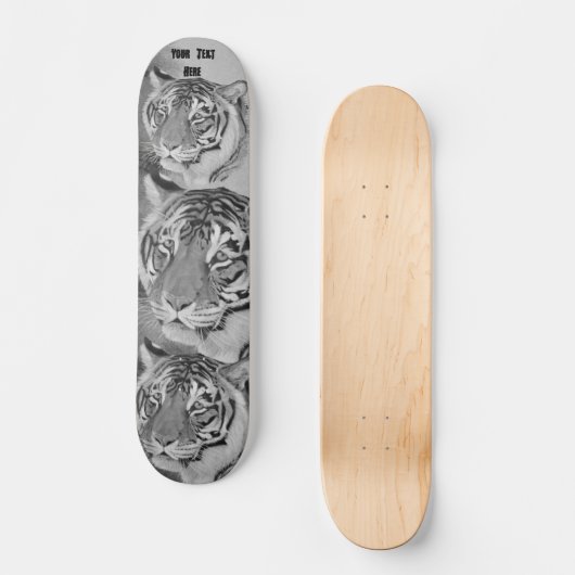 groot kattenportret van tijger skateboard (Voorkant)