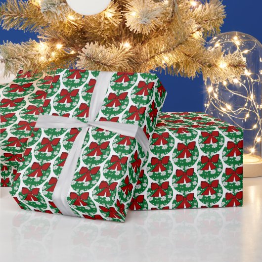 Groot kerstkrans inpakpapier (Feestdagen)