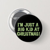 Groot Kind bij kersttshirts en cadeautjes Ronde Button 5,7 Cm (Voorkant /achterkant)