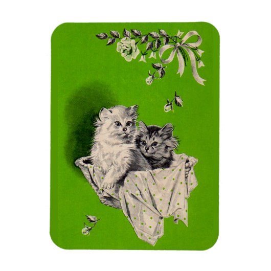 groot kitten klein kitten magneet (Verticaal)