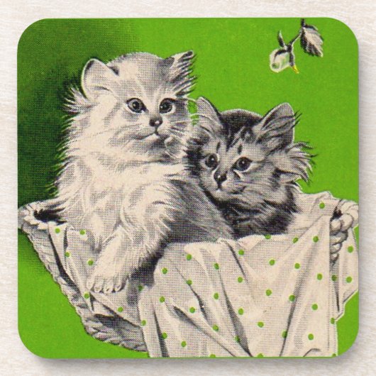 groot kitten klein kitten onderzetter (Voorkant)