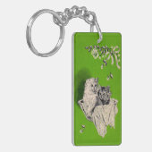 groot kitten klein kitten sleutelhanger (Voorkant Links)