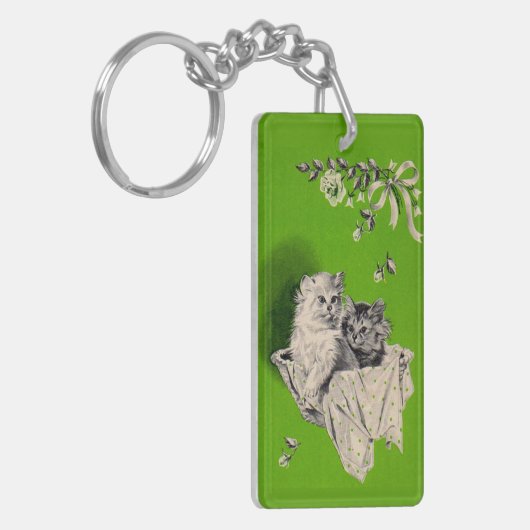 groot kitten klein kitten sleutelhanger (Voorkant Links)