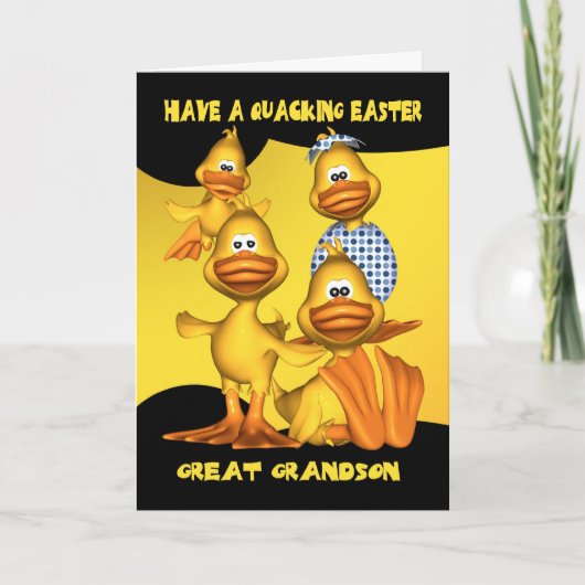 Groot - kleinzoon, de Kaart van Pasen met de (Voorkant)
