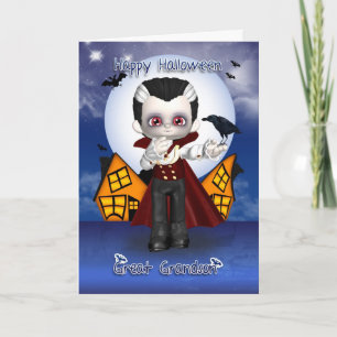 groot kleinzoon leuke vampire halloween wenskaart kaart