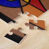 Groot kleurenpuzzelspel blokkeren legpuzzel (Zijkant)