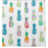 Groot kleurrijk ananas patroon douchegordijn (Voorkant)