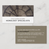 Groot klokgezicht, Horoloog Visitekaartje (Voorkant / Achterkant)