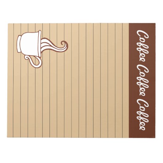 Groot koffie Notitieblok (Voorkant)