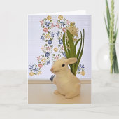 Groot konijn feestdagen kaart (Voorkant)