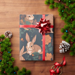 Groot konijn mozaïek kleurrijk gepersonaliseerd pa cadeaupapier