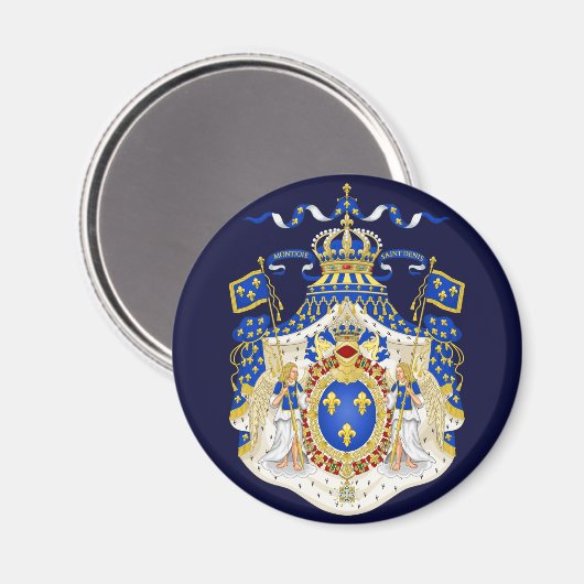 Groot Koninklijk Wapen van Frankrijk Magneet (Voorkant / Achterkant)