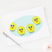 Groot kopje, blauw ovale sticker (Envelop)