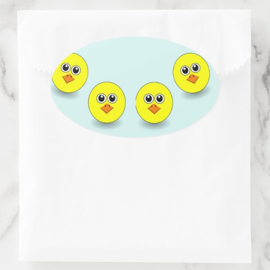 Groot kopje, blauw ovale sticker (Tas)