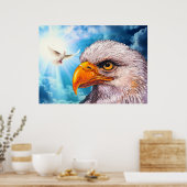 Groot krachtig Poster met Bald Eagle (Keuken)