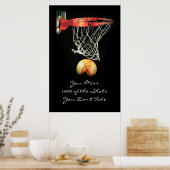 Groot kunstwerk Motiverende quote Basketbalposter Poster (Keuken)