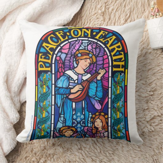 Groot Kussen ‘Vrede op Aarde’ gebrandschilderd gla (Deken)