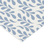 Groot kustblauw botanisch bladpatroon korte tafelloper (Hoek)