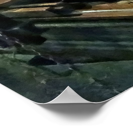 Groot laboratorium in machine-winkel poster (Hoek)