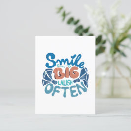 Groot Lachen Vaak Smilen Briefkaart